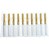 10 Fresa Aço Duro Titânio 2 Mm Router Cnc Corte Desbaste 320