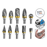 10 Fresa Metal Duro Tungstenio Gravação Mini Retifica Dremel