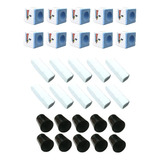 10 Giz Azul Comum 10 Giz Branco 10 Virolas Taco Bilhar