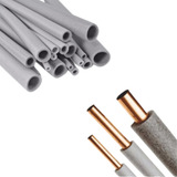 10 Isolante Térmico Tubo Cobre 22mm 7 8 2metros Cinza