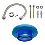 10 Kits Anel De Vedação Engate Cromado 40cm Parafuso B10