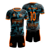 10 Kits Camisa E Calçao Uniforme Futebol Personalizados Dry