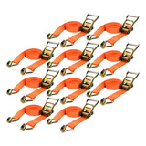 10 Kits Catraca Com Cinta Amarração 3 Toneladas 9 M Gancho J