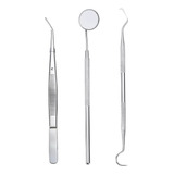 10 Kits Clinico Odonto Com Sonda Pinça E Cabo Com Espelho 