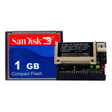 10 Kits Com Cartão Compact Flash 1gb Adaptador Ide Fêmea