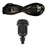 10 Kits Fio 1 Metro Completo Bocal Niple E27 Abajur Preto