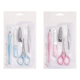 10 Kits Manicure 5 Peças Aparador De Cutícula Lixa Pinça
