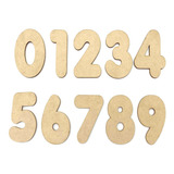 10 Kits Números Mdf Madeira De 0 A 9 C 100 Números 7cm