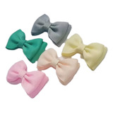 10 Laços Cabelo Bebê Bico De Pato Faixa Slim Seda Infantil