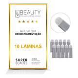 10 Lâminas Lovbeauty Super Blade 18u 0 18mm Flex Tebori Cor Cinza