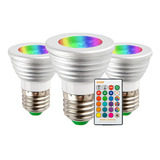10 Lampada Led Espeto Jardim 5w 16 Cores Rbg Com Controle