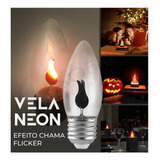 10 Lâmpadas Decorativas Vela Neon