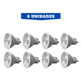 10 Lâmpadas Dicróica Led Mr16 4 8w 6500k Branco Frio Bivolt