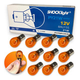 10 Lâmpadas Luz De Seta Pisca Laranja 1 Polo 12v 21w Pino Y
