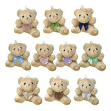 10 Lembrancinha Mini Ursinho Chaveiro Pelucia escolha Cor