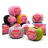 10 Linhas Amigurumi Círculo 254m Crochê Escolha As Cores
