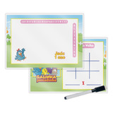 10 Lousa Magica Caneta Apagável Tema Galinha Pintadinha