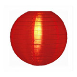 10 Luminária Nylon Japonesa 30cm Vermelha