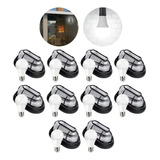 10 Luminária Tartaruga Léd 15w 6500k Preta P Jardim Ip65