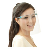 10 Máscaras D Proteção Facial Transparente Com Óculos 10 Pçs