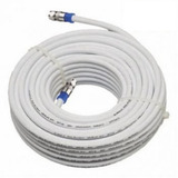 10 Metro Cabo Rg 06 Branco Rg6 Coaxial Conector Profissional