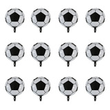 10 Mini Balão Metalizado Bola Futebol 31cm Centro Mesa Festa