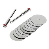 10 Mini Discos Serra 25mm Dremel Micro Retifica E 2 Hastes