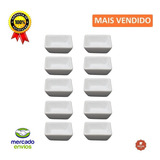 10 Mini Finger Food Quadrado De Porcelana Ref 367 Cor Branco
