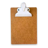 10 Mini Pranchetas Brancas Mdf 148x210mm Com Porta Caneta
