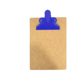 10 Mini Pranchetas Mdf 148x210mm Com Porta Caneta Azul