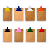 10 Mini Pranchetas Mdf 148x210mm Com Porta Caneta