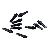 10 Nipple Cole Dsn 18mm Para Raio 2mm 14g Aluminio Preto