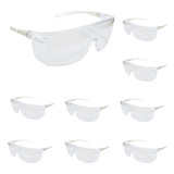10 Oculos De Proteção Rj Incolor Transparente C Epi