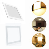10 Painel Plafon Led Quadrado Embutir 24w 3000k Bivolt