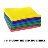 10 Pano Microfibra Polimento Limpar Carro Automotivo Atacado