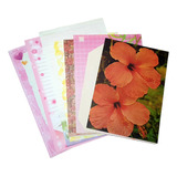 10 Papel De Carta Antigo Coleção Jardim Flores Lote L4