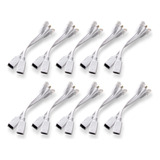 10 Par De Cabo Adaptador Injetor Poe Rj45 Macho E Fêmea 20cm