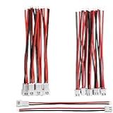 10 Pares De Conectores Micro Elétricos De 1 25 Mm JST 2 Pinos Macho E Fêmea Com Cabos De Fio De 80 Mm