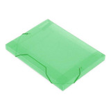 10 Pastas Ofício C Elásticos 18mm Transparente Verde