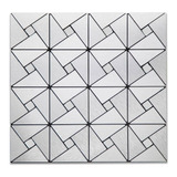 10 Pastilha Adesiva Decorativa Papel De Parede 30x30cm Prata