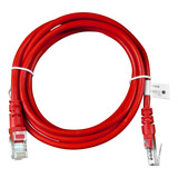 10 Pç Cabo Rede Patch Cord Cat5e Utp Vermelho Flexível 1 5mt