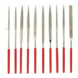 10 Pc Kit Jogo Lima Agulha Diamantada Relojoeiro Ourives 100