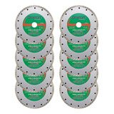 10 Pcs Disco De Corte Diamantado 7 Pol Turbo 180 X 22 23 Mm
