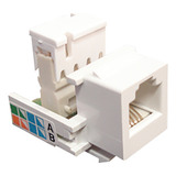 10 Pçs Keystone Rj11 Femea Cat3 Branco Telefonia Kit 10 Pçs