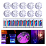 10 Pcs Led Rgb D água Controle Remoto Aquário Festa Piscinas