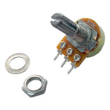 10 Pcs Potenciômetro Linear 10k Com Eixo L20 Estriado