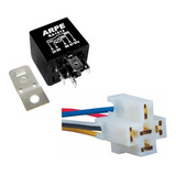 10 Pçs Relé Auxiliar Universal 5 Pinos 40amp 12v C Chicote