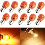 10 Peças 1156 P21W Ba15s Lâmpada Halógena 12V 21W Branco Quente Luzes Reversas Lâmpadas De Freio Luz De Stop Pisca Traseira Amber