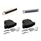 10 Peças Conector Db25 Fêmea 10 Macho Capa Kit Curto Pt