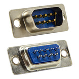 10 Peças Conector Db9 Macho Solda Fio Rs232 Serial